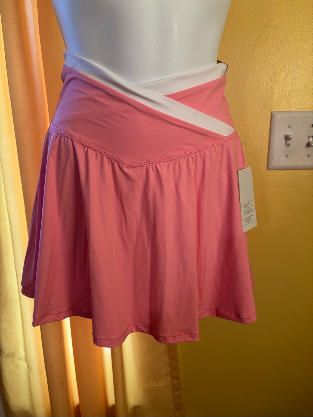 all in motion Pink Skater Skirt with White Waistband